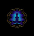 chakra concept buddha silhouette lotus position vector image vector image