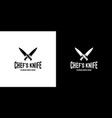 butcher knife logo design vector image vector image