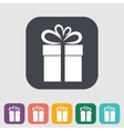 christmas with gift box vector image vector image