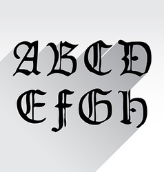 Set of victorian style alphabet letters font Vector Image