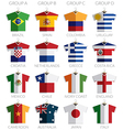 soccer shirts vector image
