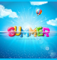 summer with colorful 3d vector image vector image
