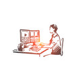 blogger video vlog media online concept vector image vector image