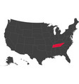 map of usa - tennessee vector image