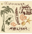 summer holiday set surf elements vector image vector image
