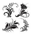 floral elements set vector image