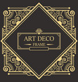 art deco border frame vector image vector image