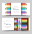 flat art painter workshop with paint supplies vector image