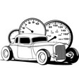 hot rod car icon line style vector image