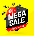 mega sale banner poster background vector image