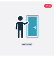 two color knocking icon from people concept vector image