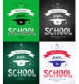 welcome back to school posters vector image