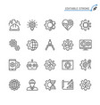 engineering line icons editable stroke vector image