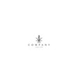 logo on which abstract image cannabis vector image