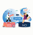 vaccination debate flat style design vector image