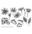 set hand drawn black and white jerusalem vector image