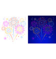 background design with fireworks vector image