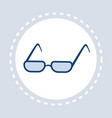 eye glasses icon optical elegant eyeglasses flat vector image vector image
