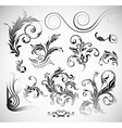 ornament flowers vintage design elements vector image vector image