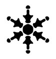 simple snowflake isolated vector image vector image