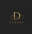 d luxury letter logo design vector image