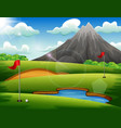 golf course with beautiful landscape vector image
