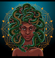 medusa esport mascot logo design vector image vector image