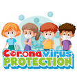 Cartoon character with coronavirus protection Vector Image