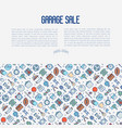 garage sale or flea market concept vector image vector image