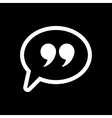 quotation mark speech bubble symbol vector image