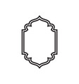 Black islamic frame border design template Vector Image