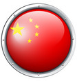 china flag design on round badge vector image vector image