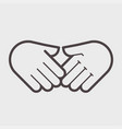 hand shake gesture symbol agreement vector image