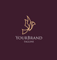 luxury bird mono line logo template vector image vector image