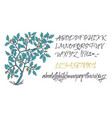 alphabet hand drawn letters vector image vector image