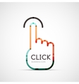 finger click company logo business concept vector image
