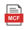 mcf file document icon vector image