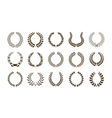 laurel wreath set symbols or icons vector image