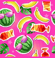 summer seamless bright pattern with watermelon vector image