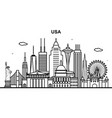 united states america city in usa cityscape vector image