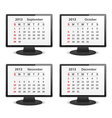 2013 calendar vector image vector image