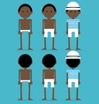 african man in summer outfits flat style vector image