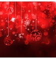 christmas baubles background vector image