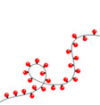 christmas lights red round xmas decoration corner vector image