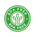 bpa free logo template can be used for badge vector image