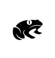 simple abstract icon black frog logo design vector image