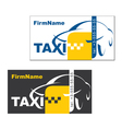 taxi firm name card vector image vector image