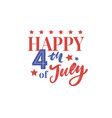 4th july background with american flag vector image