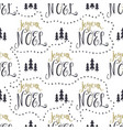 hand drawn seamless pattern with christmas type vector image