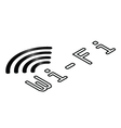 isometric wifi symbol vector image